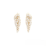 Ear-Cuff Style Earrings <br/> White Rhinestones