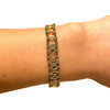Beaded Stone <br/> Link Bracelet <br/> w/ Oval Rhinestones B