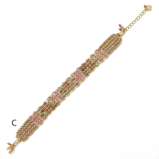 Four-Stone <br/> Woven Bracelet - C
