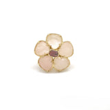 Natural Stone 5-Petal Ring <br/> Rose Quartz