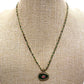 Braided & Oval Teardrop <br/> Beaded Wire Necklace Rock A