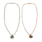 Braided & Oval Teardrop <br/> Beaded Wire Necklace Rock A