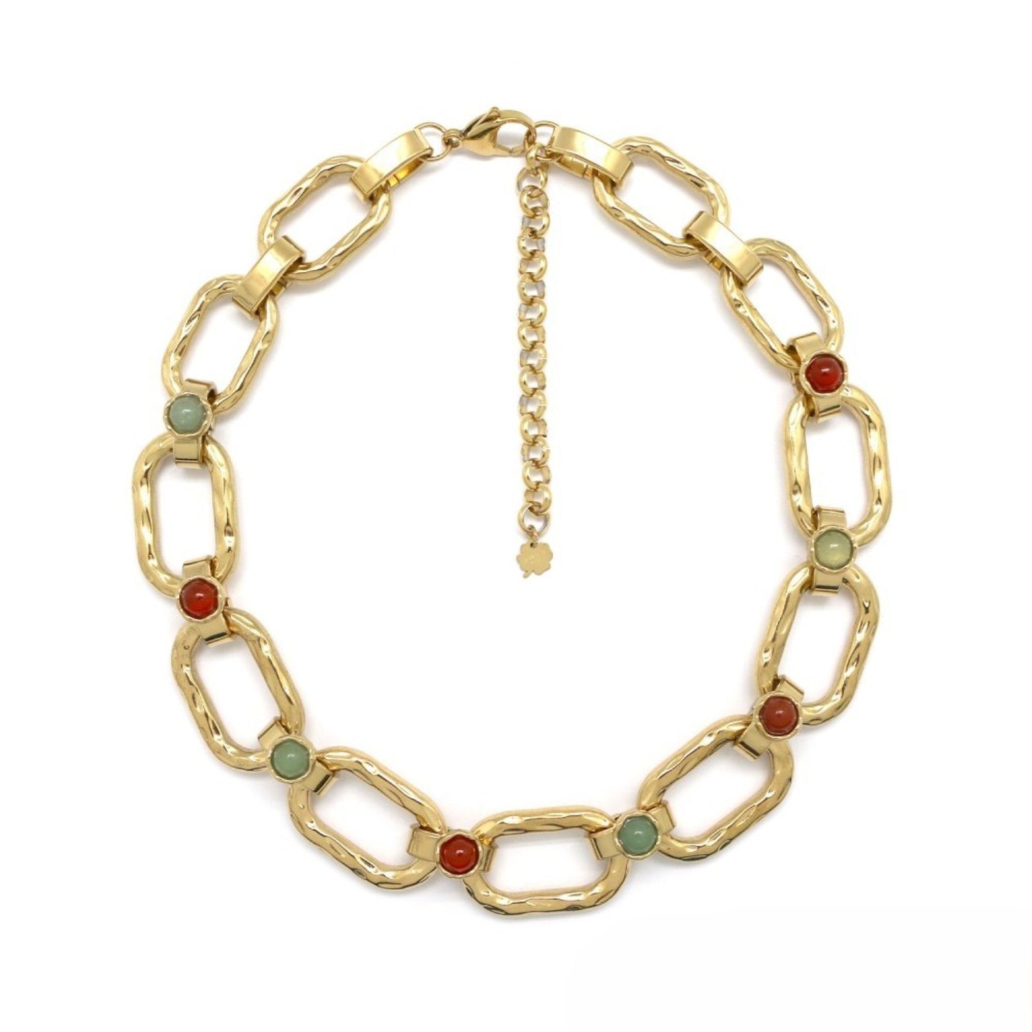 Gold-tone <br/> Rectangular Link Chain Necklace Multi