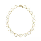 Oval Stone <br/> Buoy Clasp Necklace <br/> Rock Crystal