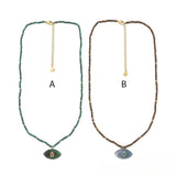 Malachite/Tiger Eye <br/> Pendant Necklace Ruby Zoisite A