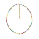 Rainbow Beaded <br/> Double-Strand Necklace <br/> Multistone