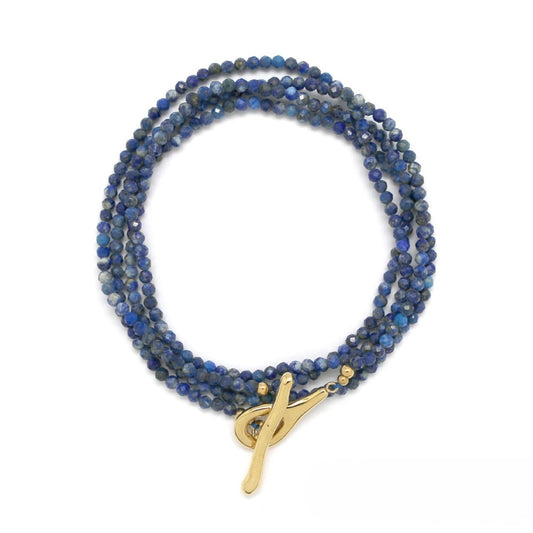 Necklace/Bracelet <br/> w/ Lapis Lazuli Oval T-clasp 3mm