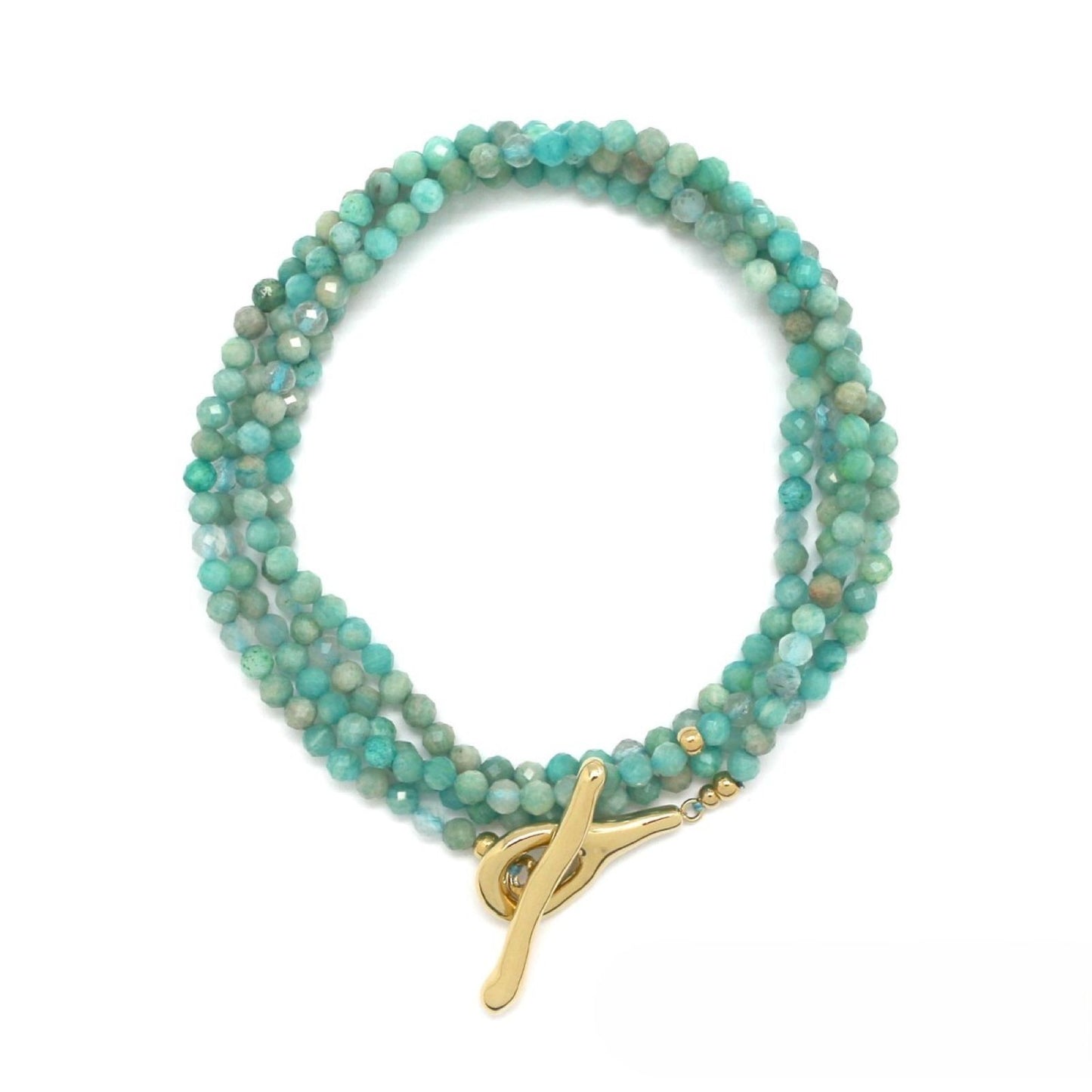 Necklace/Bracelet <br/> w/ Amazonite Oval T-Clasp 3mm