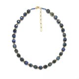 Blue Tiger's Eye <br/> Faceted Cube Necklace