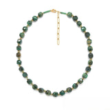Green Tiger's Eye <br/> Faceted Cube Necklace