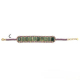 Cord Bracelet <br/> w/ 10 Rectangular Stones - C