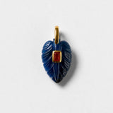 Plumita Pendant <br/> Blue Iolite & Orange