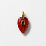 Plumita Pendant <br/> Carnelian & Blue Apatite