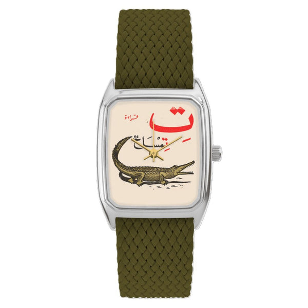 Signature <br/> Croco <br/> Perlon Olive