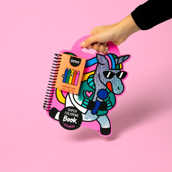 Super <br/> Coloring & Stickers Book <br/> Lily