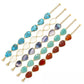 Chain Bracelet w/ 7 Ovaloid Stones <br/> Amazonite Verte
