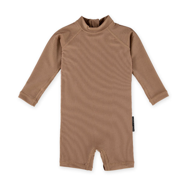 CHOCOLATE RIBBED <br/> Baby Swimsuit