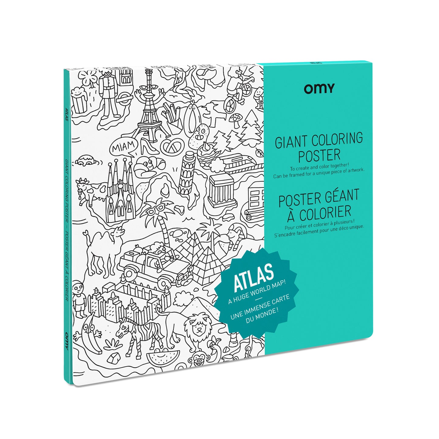 Atlas Coloring Poster from OMY