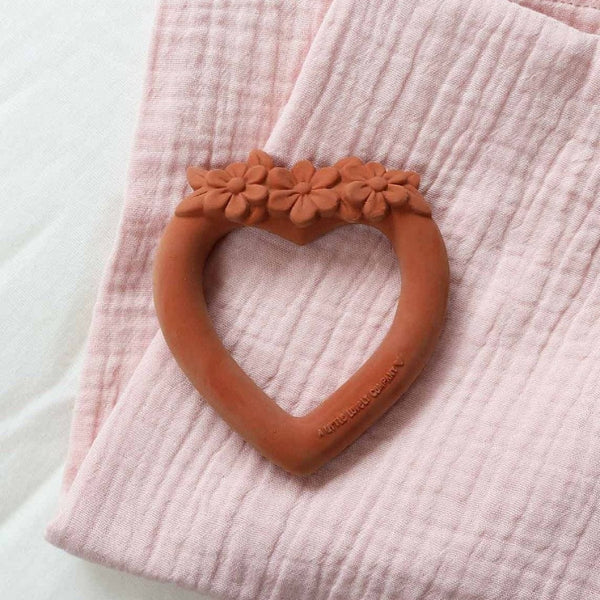Sweet Heart Terracotta teething ring.