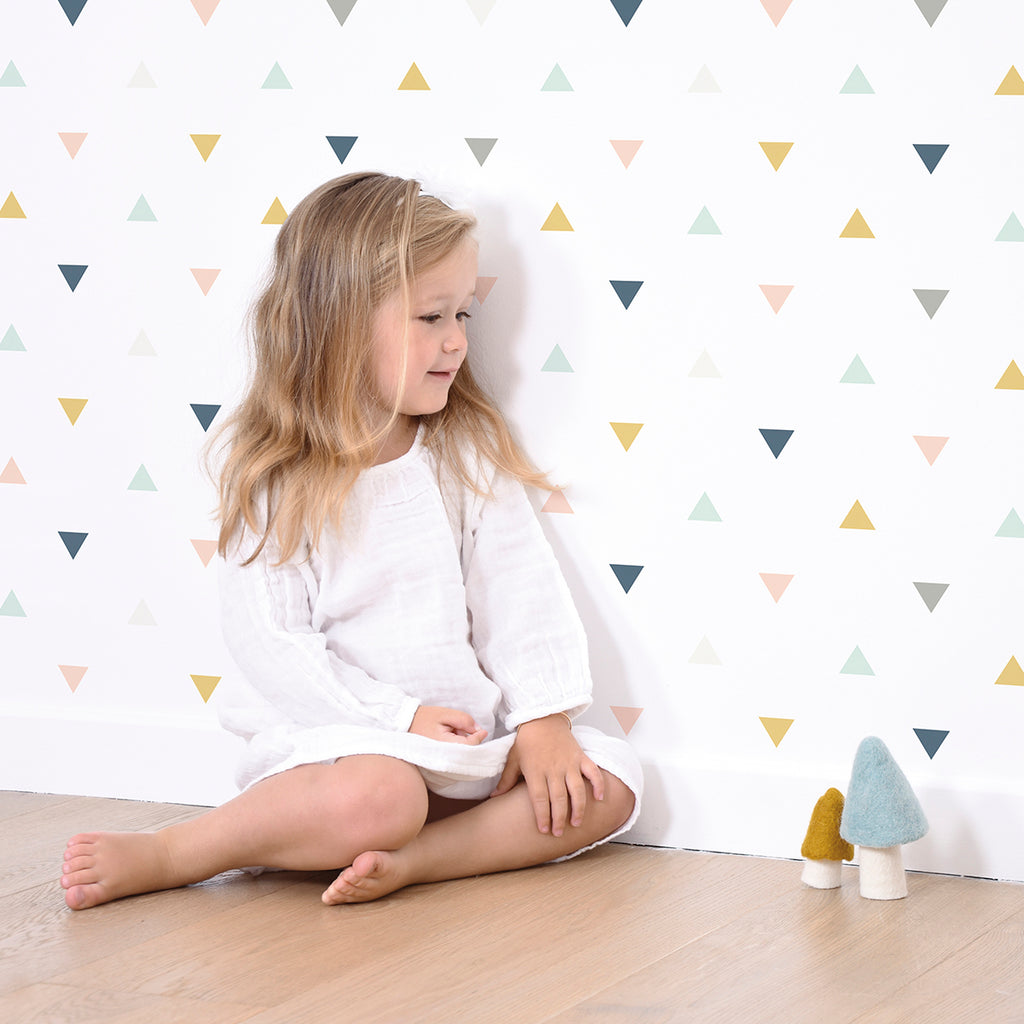 Pastel Multicolored Triangles Wallpaper from Lilipinso