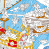 Pirates is everywhere coloring poster.