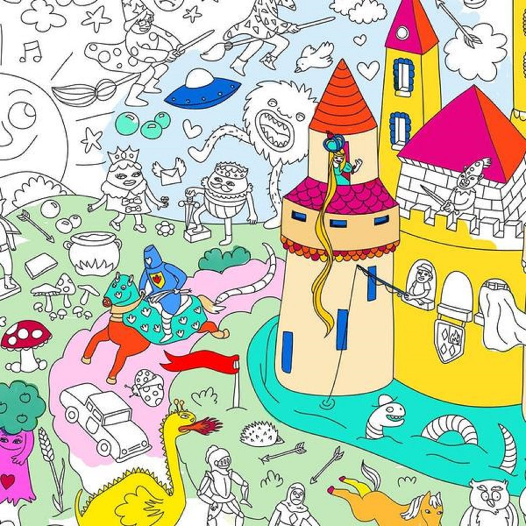 Magical coloring poster for kids.