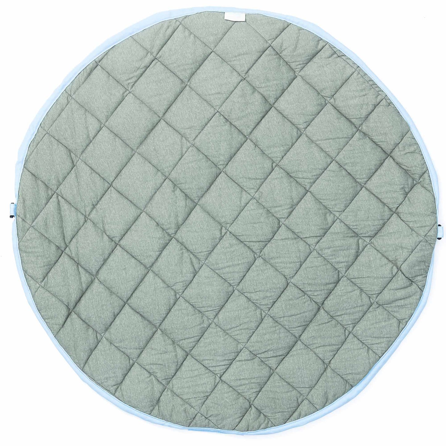 green diamond stitching on the outside