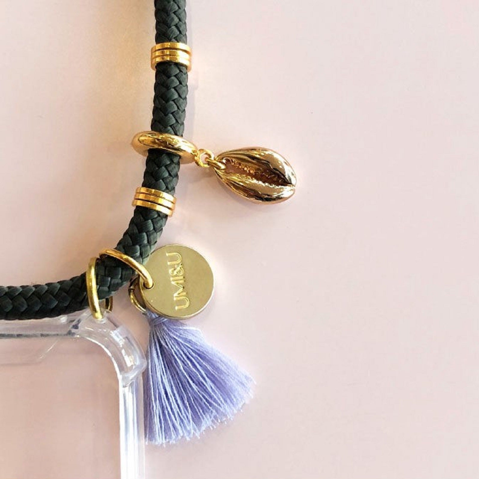Adjustable phone strap.