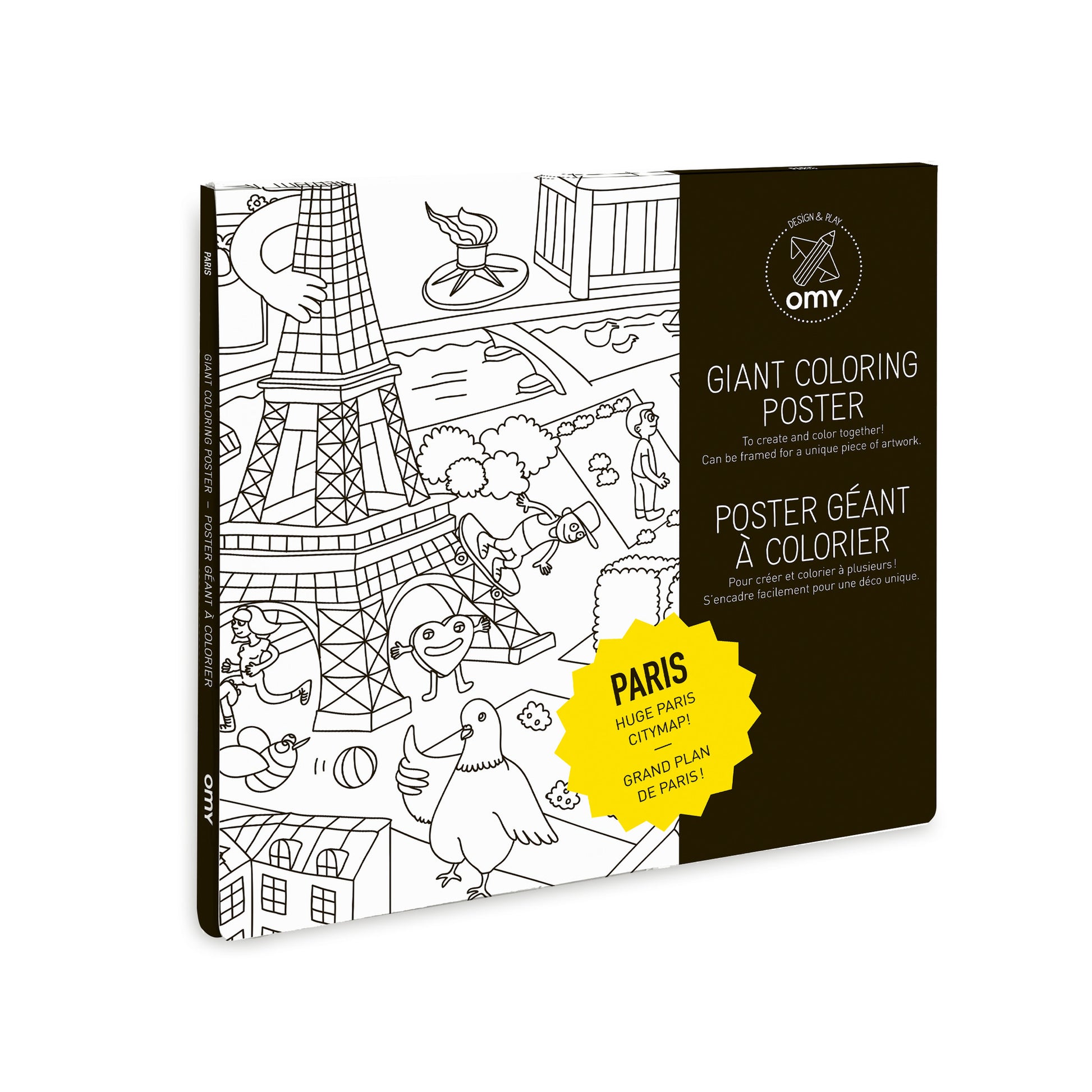 Large Coloring Poster Paris