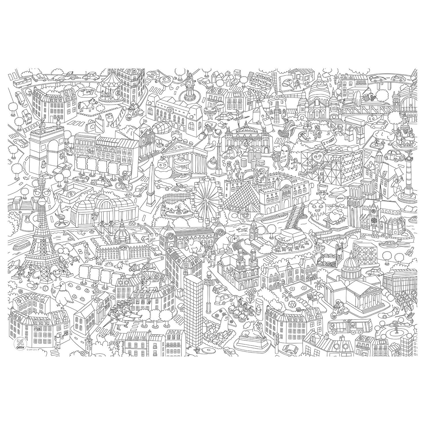 Dimension is 100 x 70 cm and made of 100% paper.